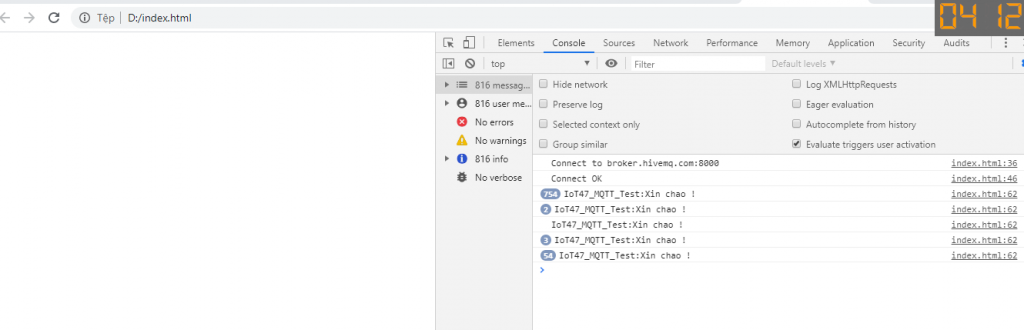 giao thức mqtt esp8266